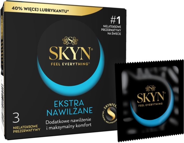 Prezerwatywy nielateksowe Skyn Ekstra Nawilżane (3 szt.)