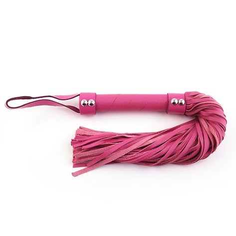 Skórzany Flogger Rouge Short Leather Flogger Pink
