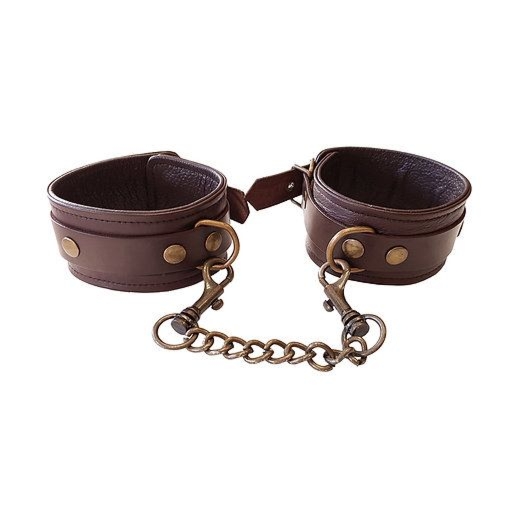 Skórzane kajdanki na ręce Rouge Leather Wrist Cuffs Brown