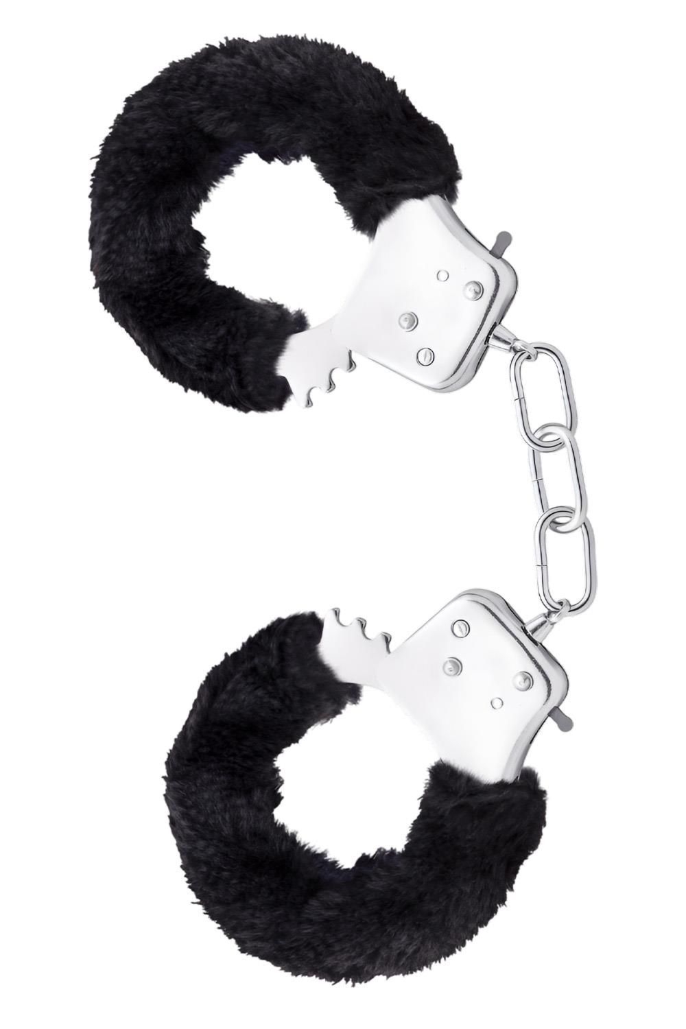 Kajdanki z futerkiem Blush Temptasia Beginner Cuffs Black