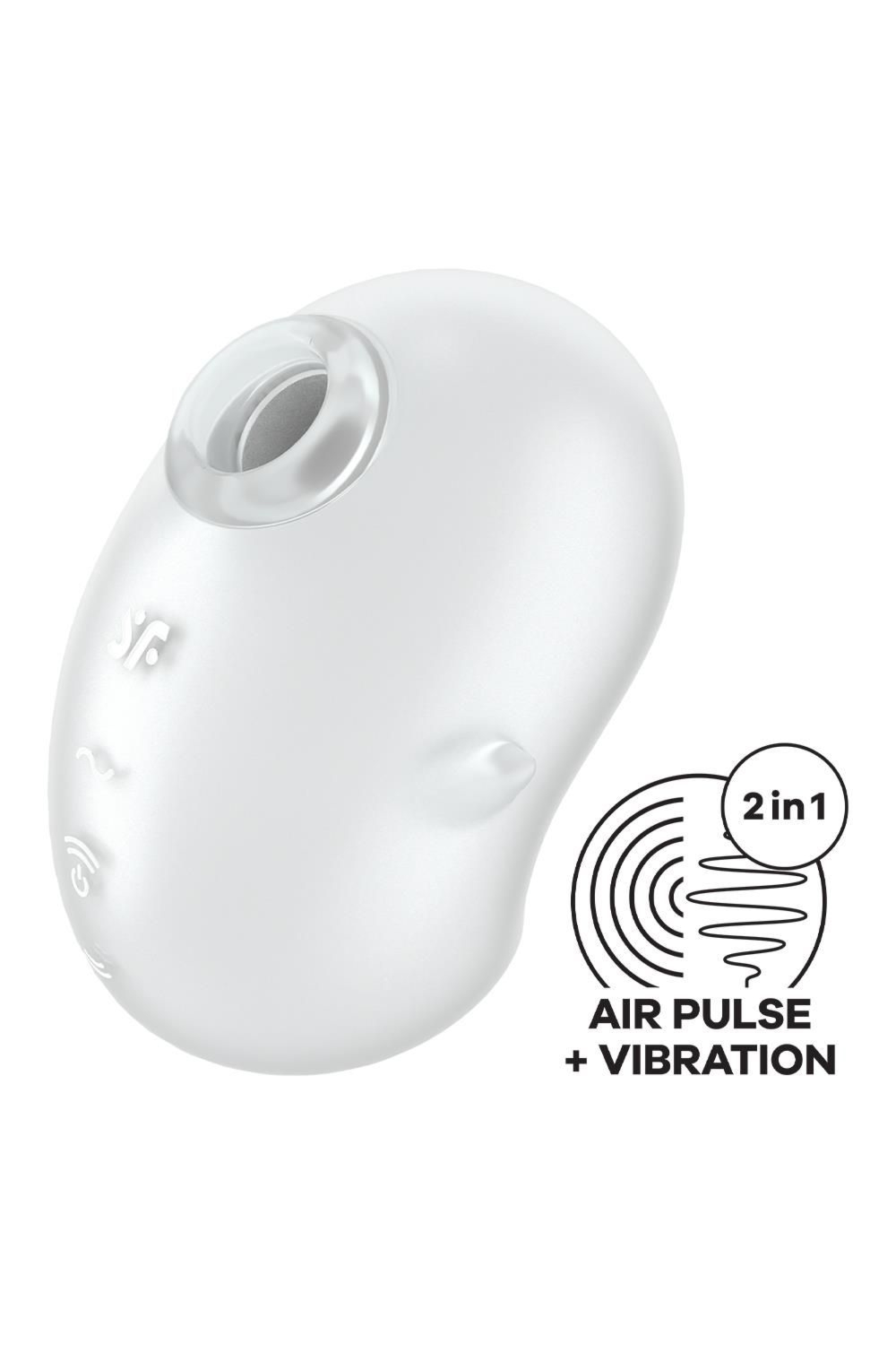 Bezdotykowy masażer łechtaczki wibrujący 2w1 Satisfyer Cutie Ghost White