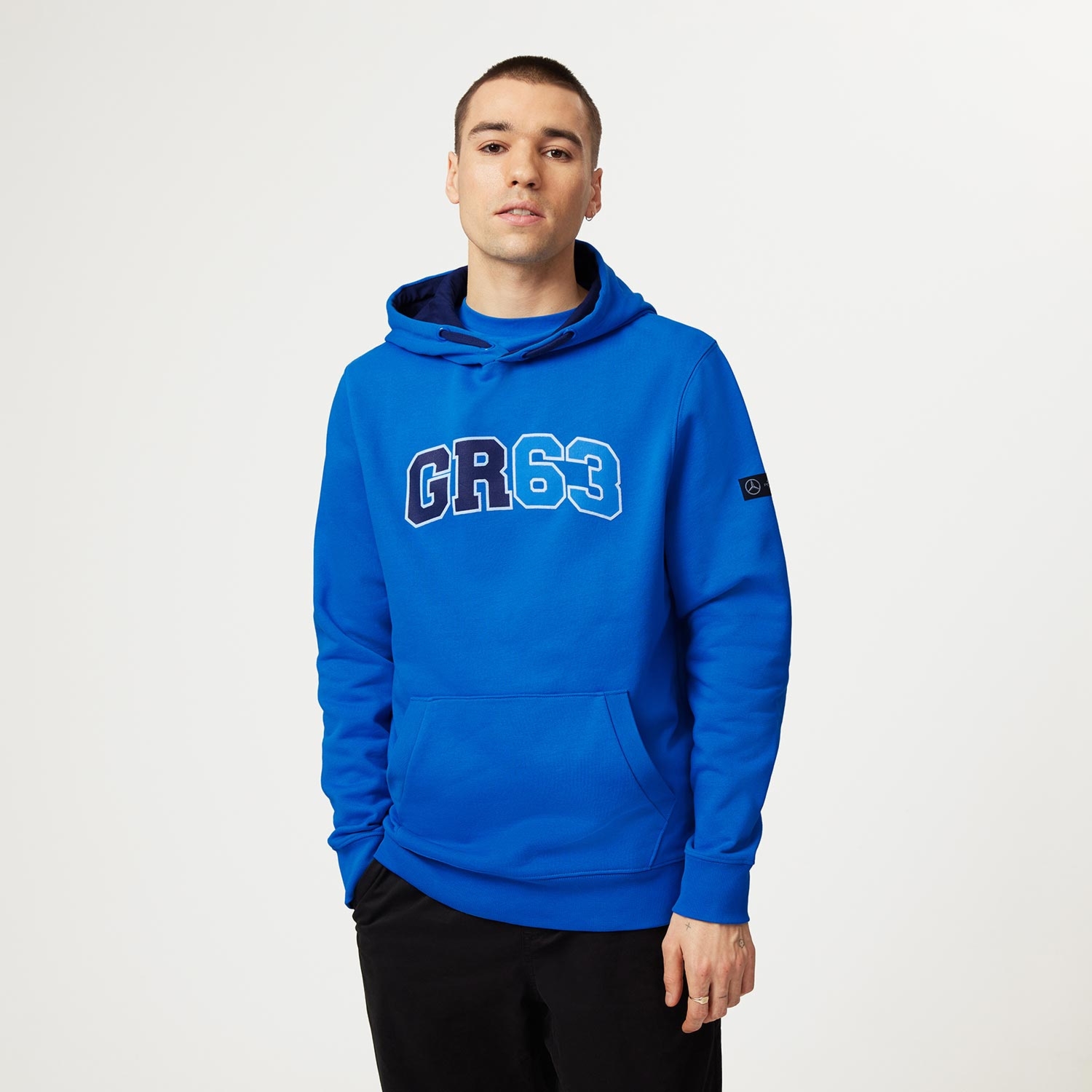 Bluza męska Hoodie George Russell Hoodie Blue Mercedes AMG F1