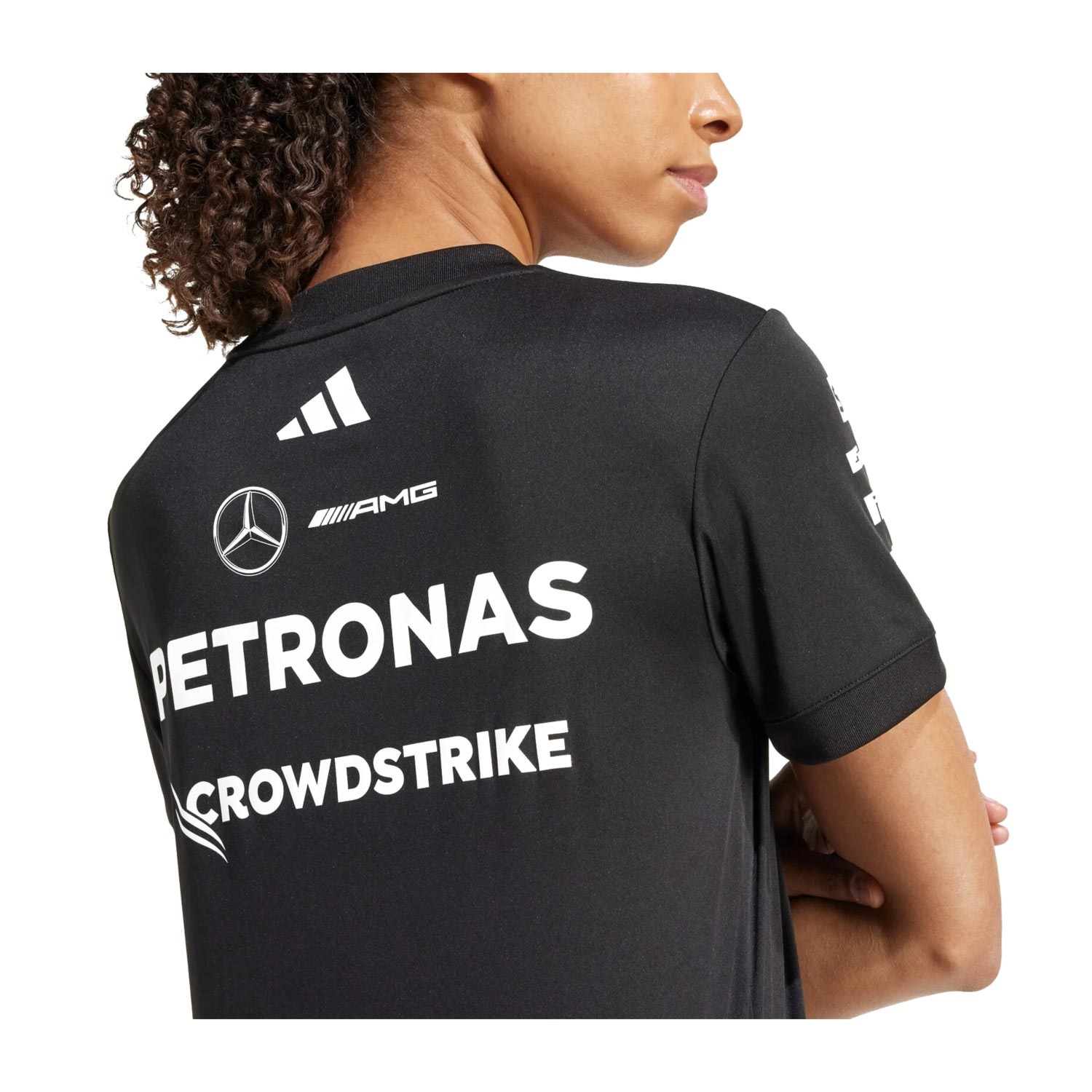 Koszulka damska t-shirt czarna Team Mercedes AMG F1 2025