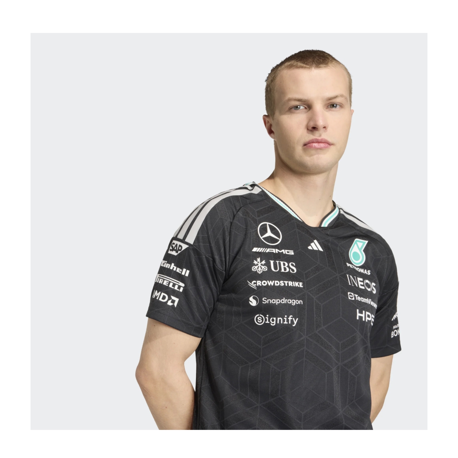Koszulka t-shirt męska czarna Authentic Team Mercedes AMG F1 2026