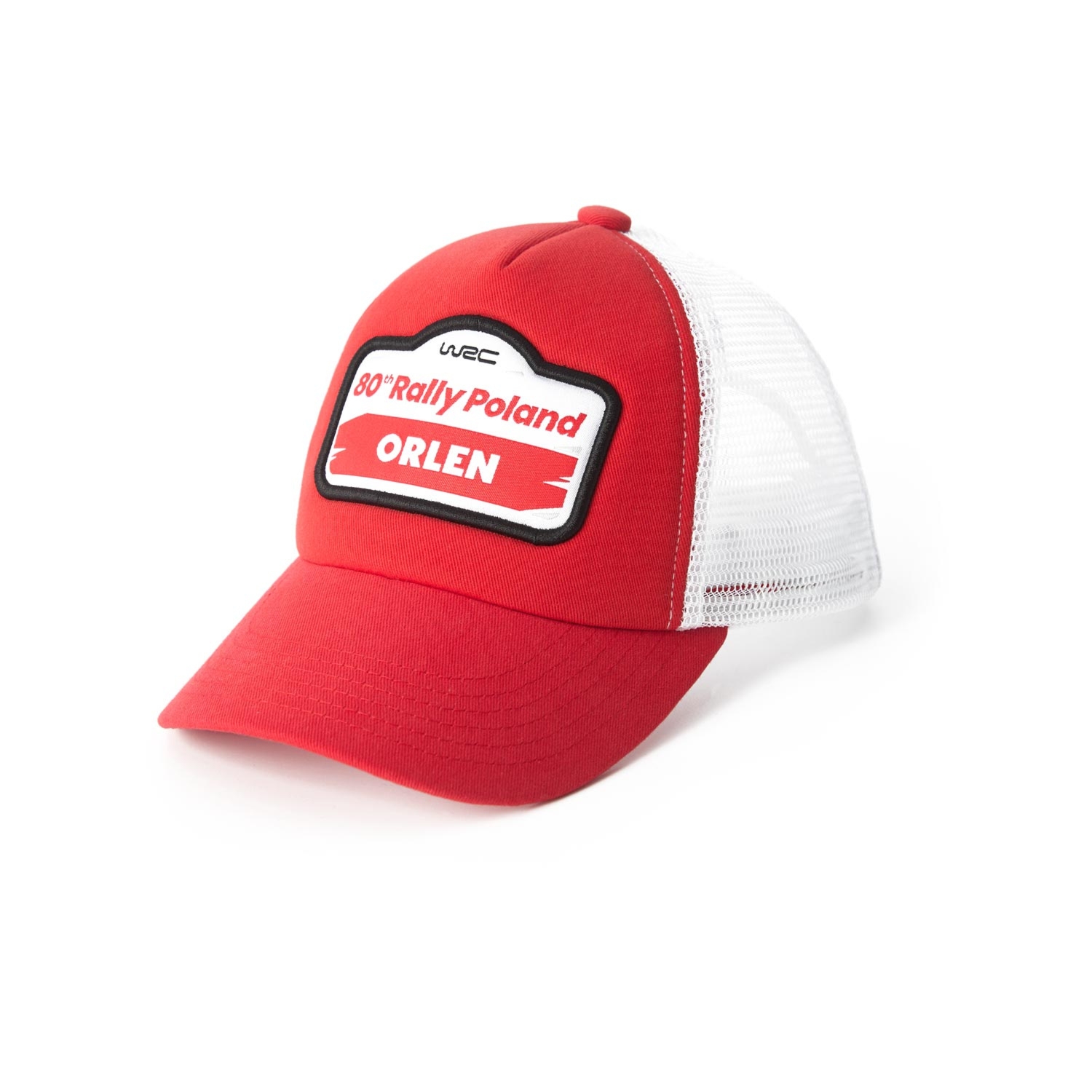 Czapka baseballowa męska Trucker czerwona Rally Poland WRC