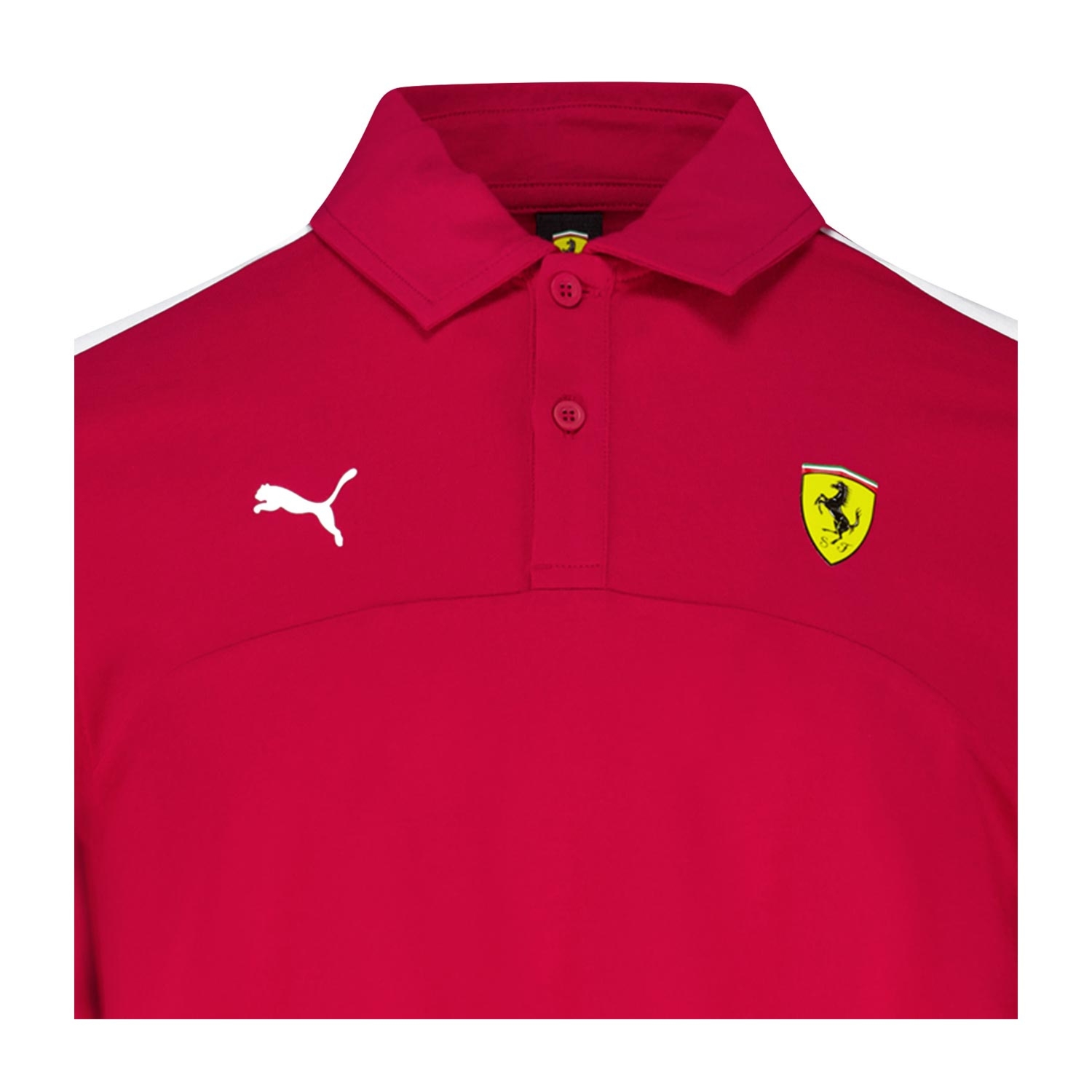 Koszulka polo męska Logo czerwona Ferrari F1 2025