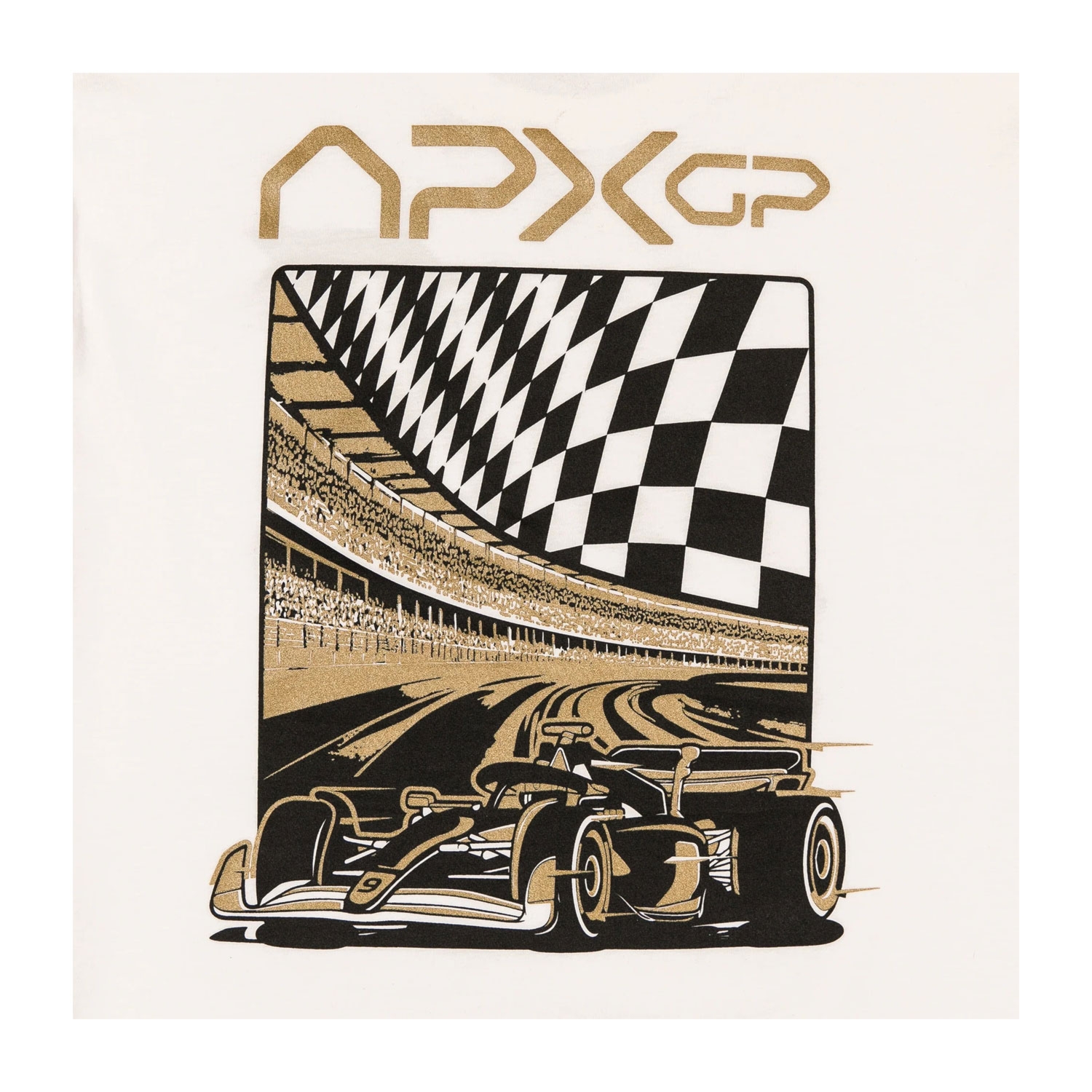 Koszulka t-shirt męska Race Ready kremowa Apex GP 2025