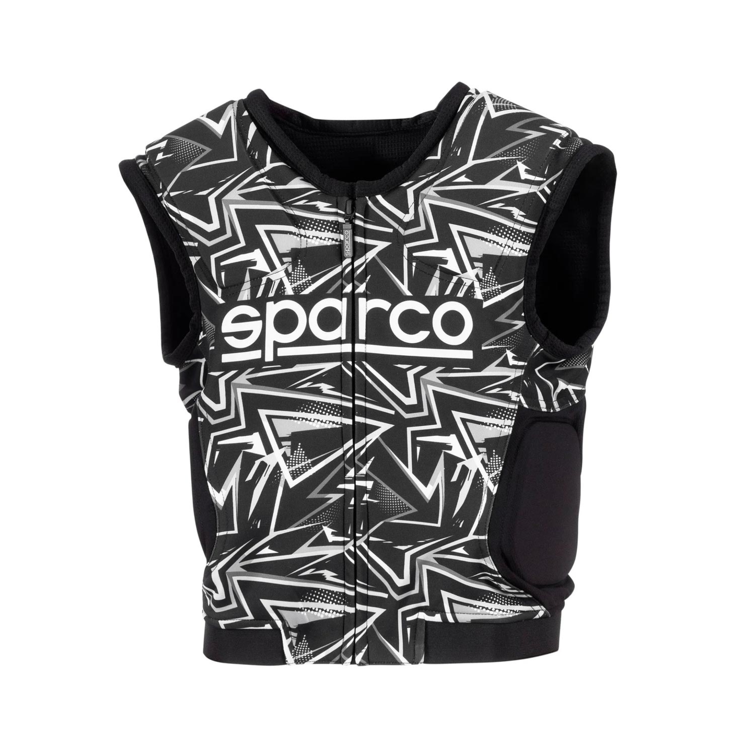Kamizelka ochronna kartingowa Sparco SJ PRO K-3 MY25 czarno-biała