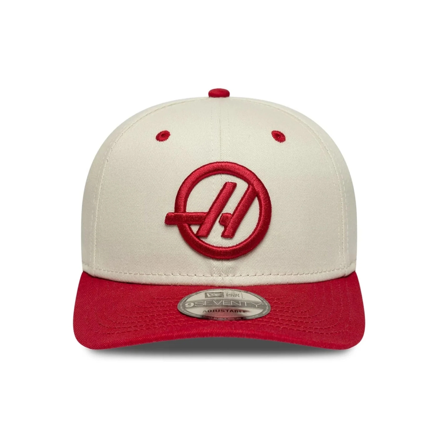 Czapka baseballowa męska Wordmark kremowa Haas F1 2026