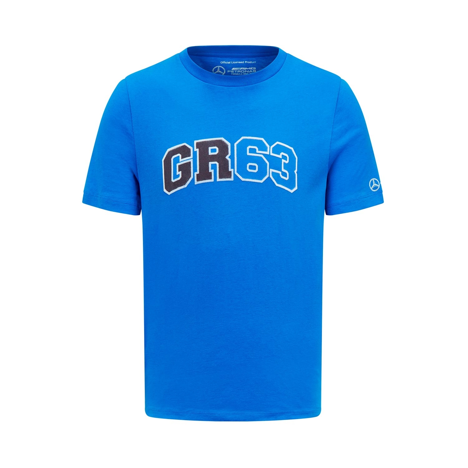 T-shirt męski George Russell Logo Blue Mercedes AMG F1