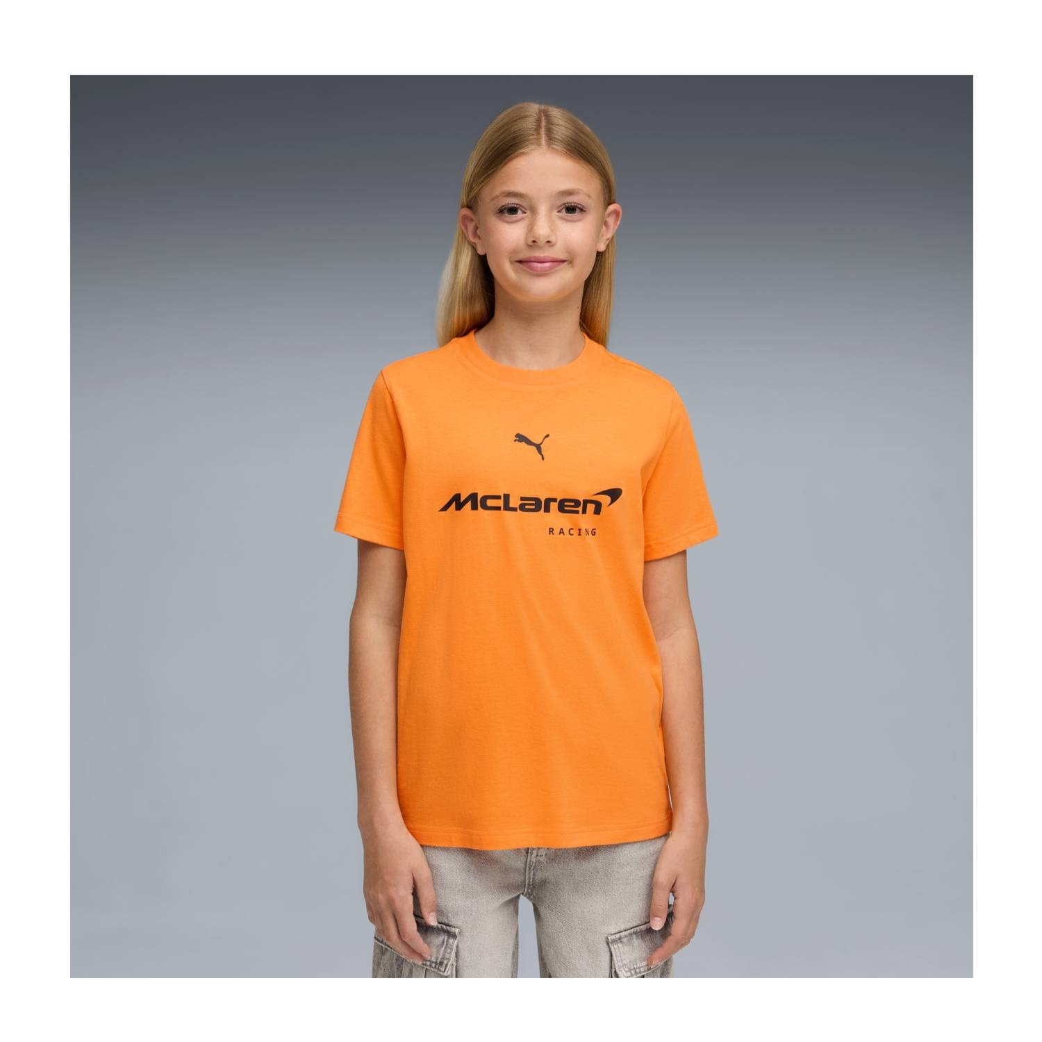 Koszulka t-shirt dziecięca pomarańczowa Large Logo McLaren F1 2026