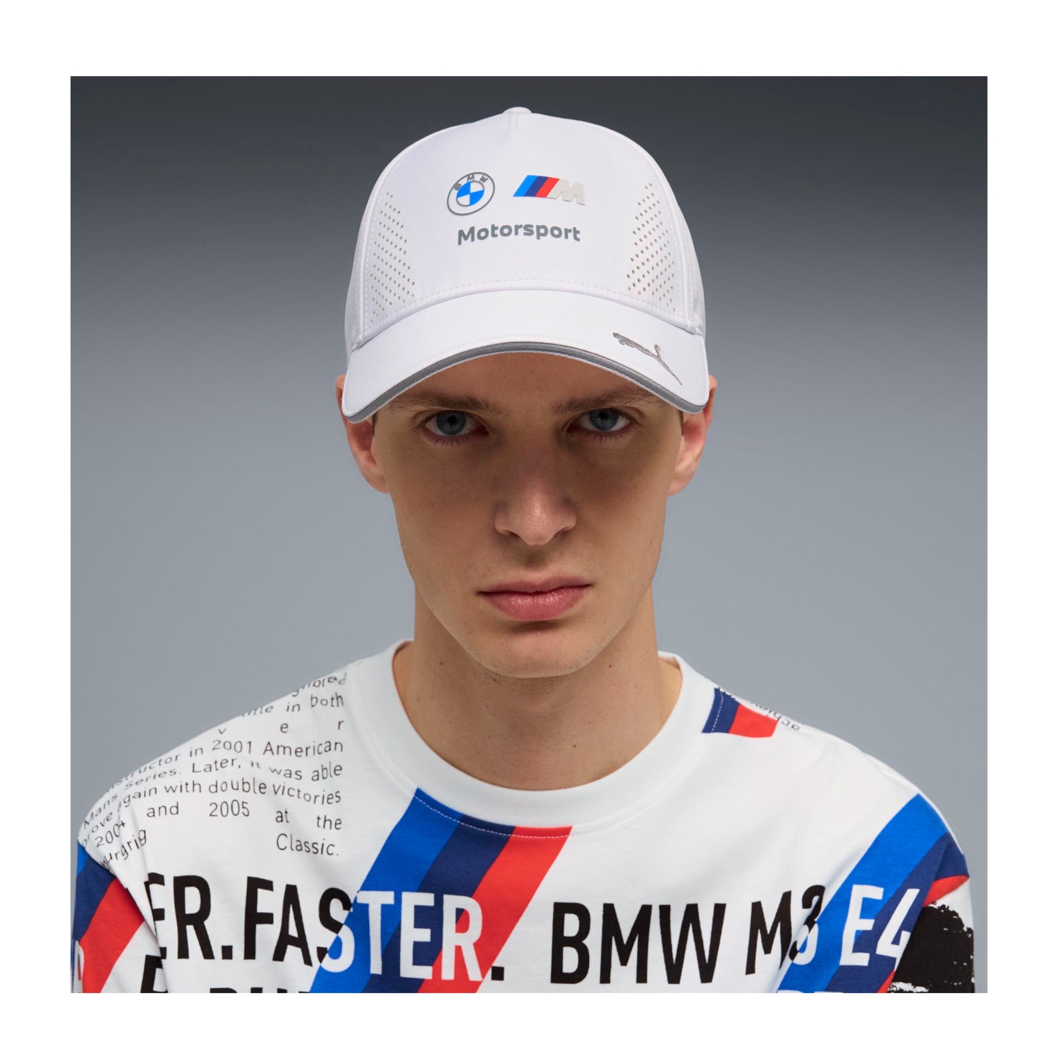 Czapka baseballowa męska biała Team BMW Motorsport 2026