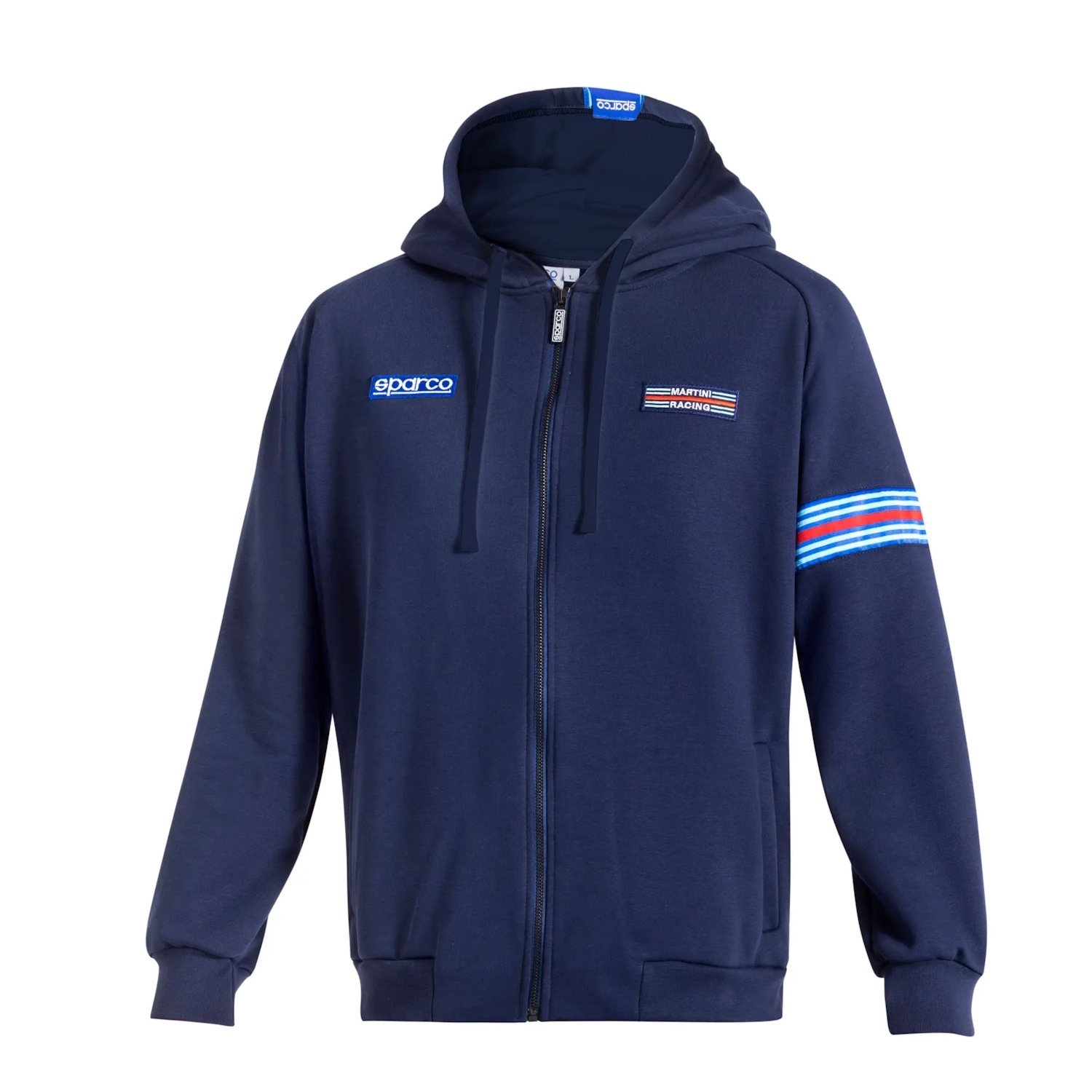 Bluza męska z kapturem Sparco Full Zip Martini Racing MY25 granatowa