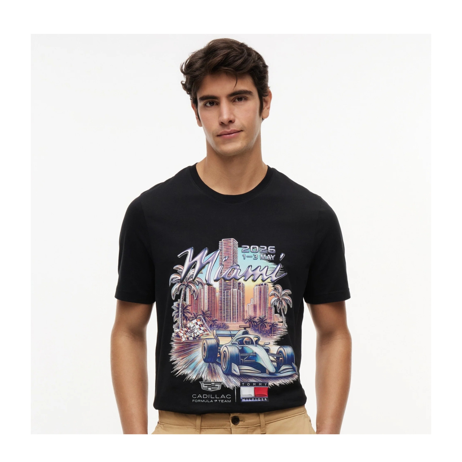 Koszulka męska t-shirt czarna Miami Graphic Cadillac F1 2026