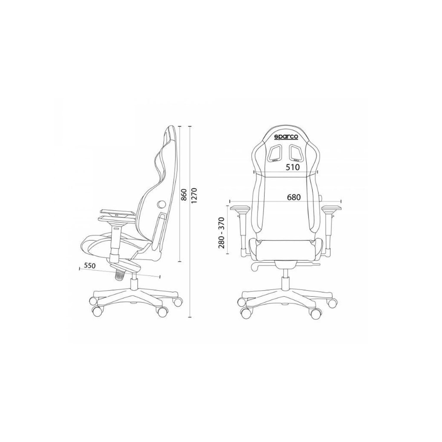 Fotel biurowy Sparco ICON czarny