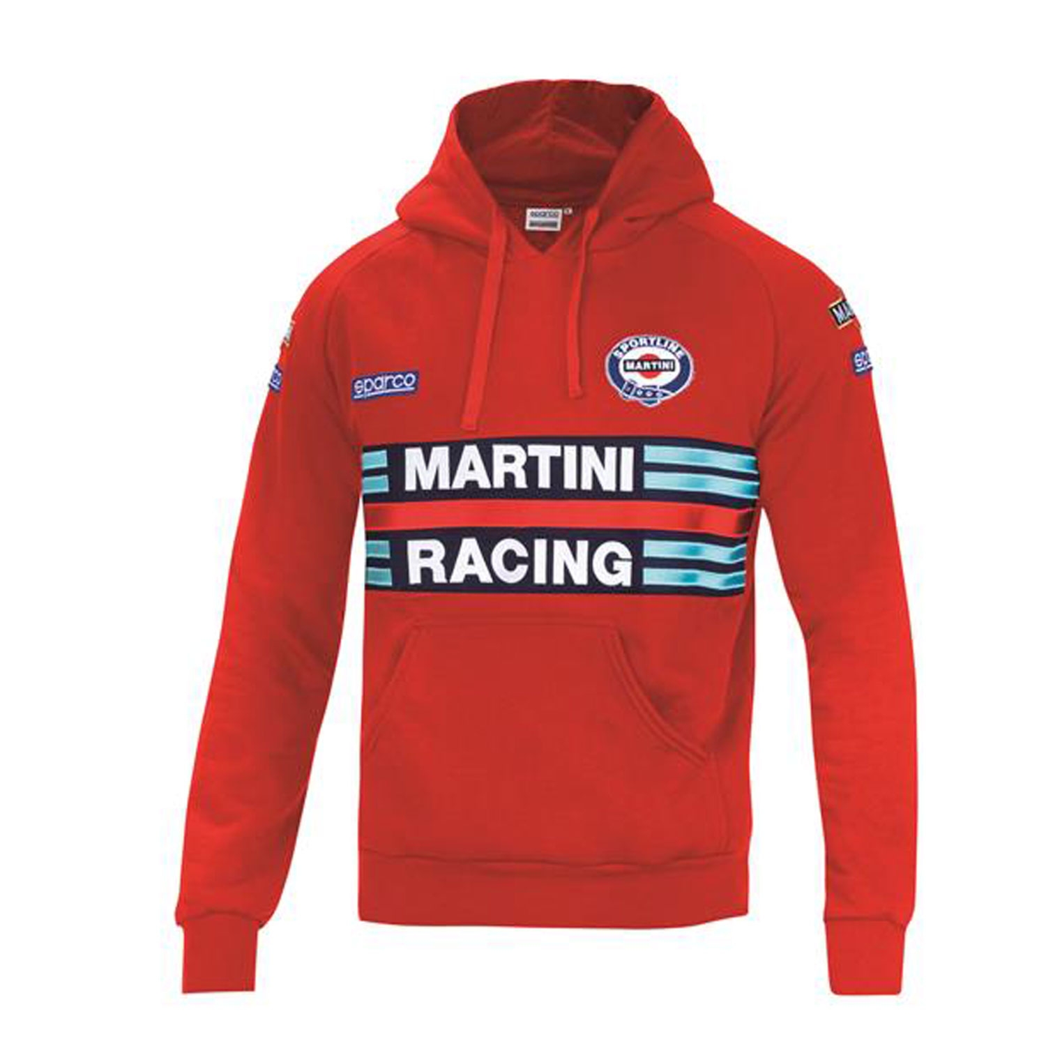 Bluza z kapturem Martini Racing Sparco czerwona