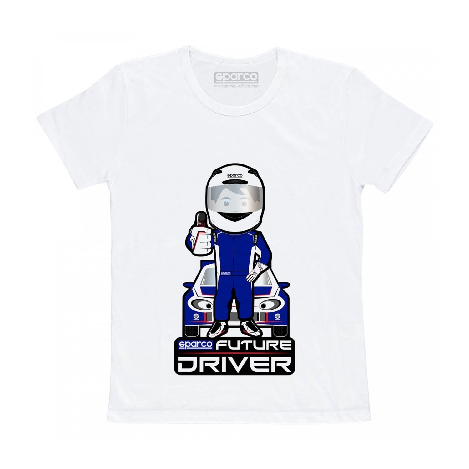 Koszulka t-shirt dziecięca Future Driver Sparco biała