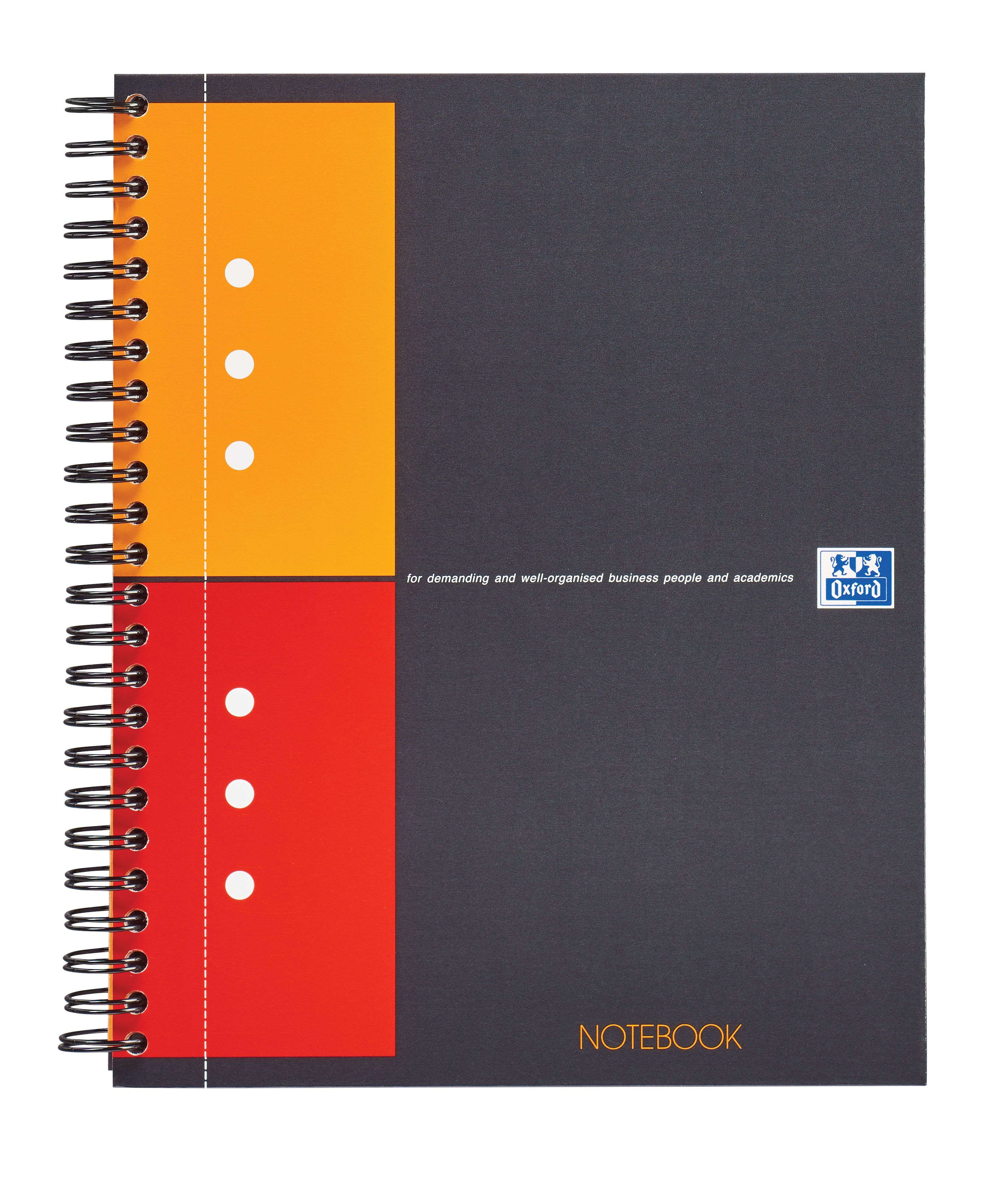 Zdjęcia - Naklejki i kartki Oxford Kołonotatnik  Notebook z tagami B5 w kratkę - szary 