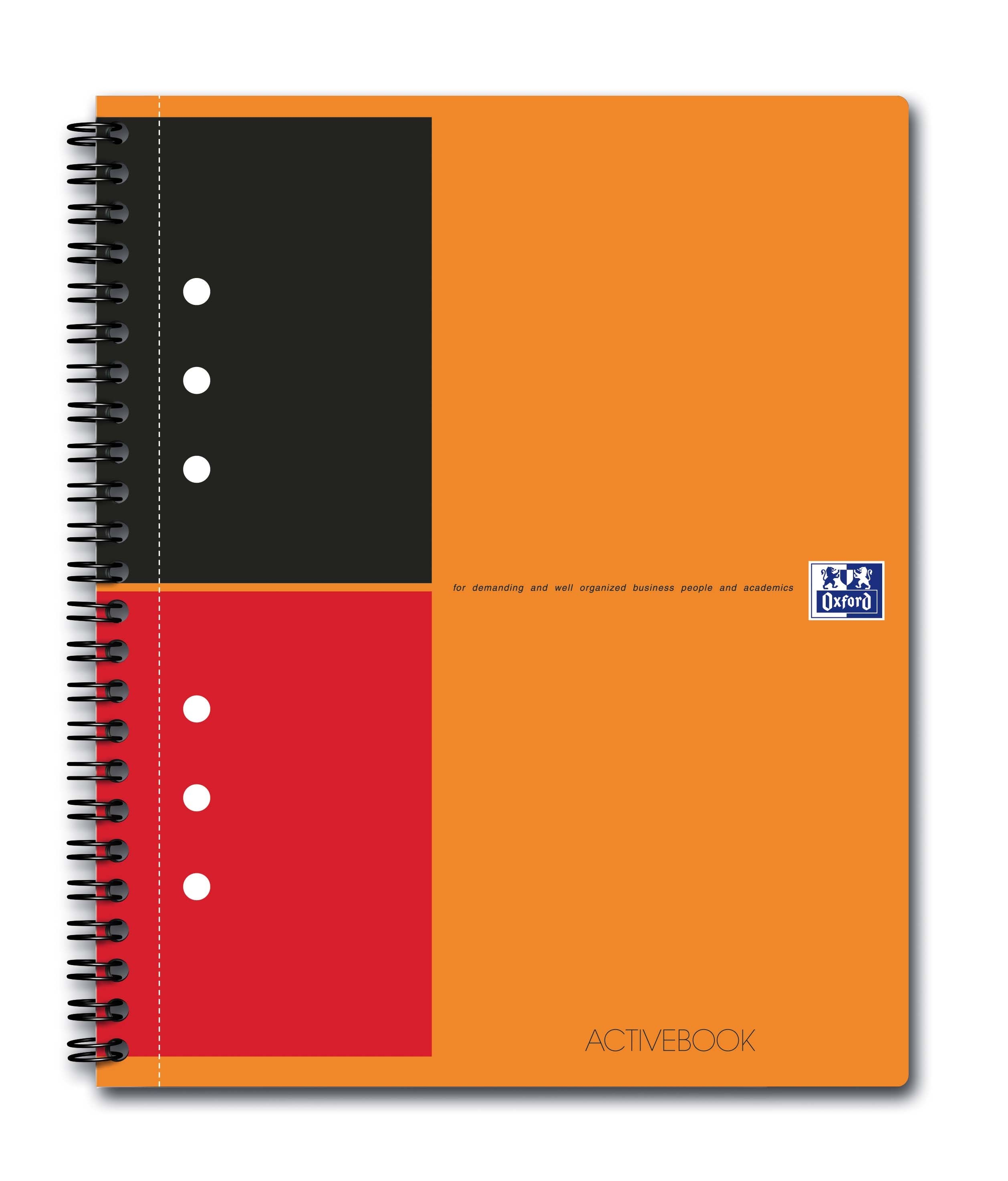 Zdjęcia - Naklejki i kartki Oxford Kołonotatnik  Activebook z tagami B5 w linie - pomarańczowy 