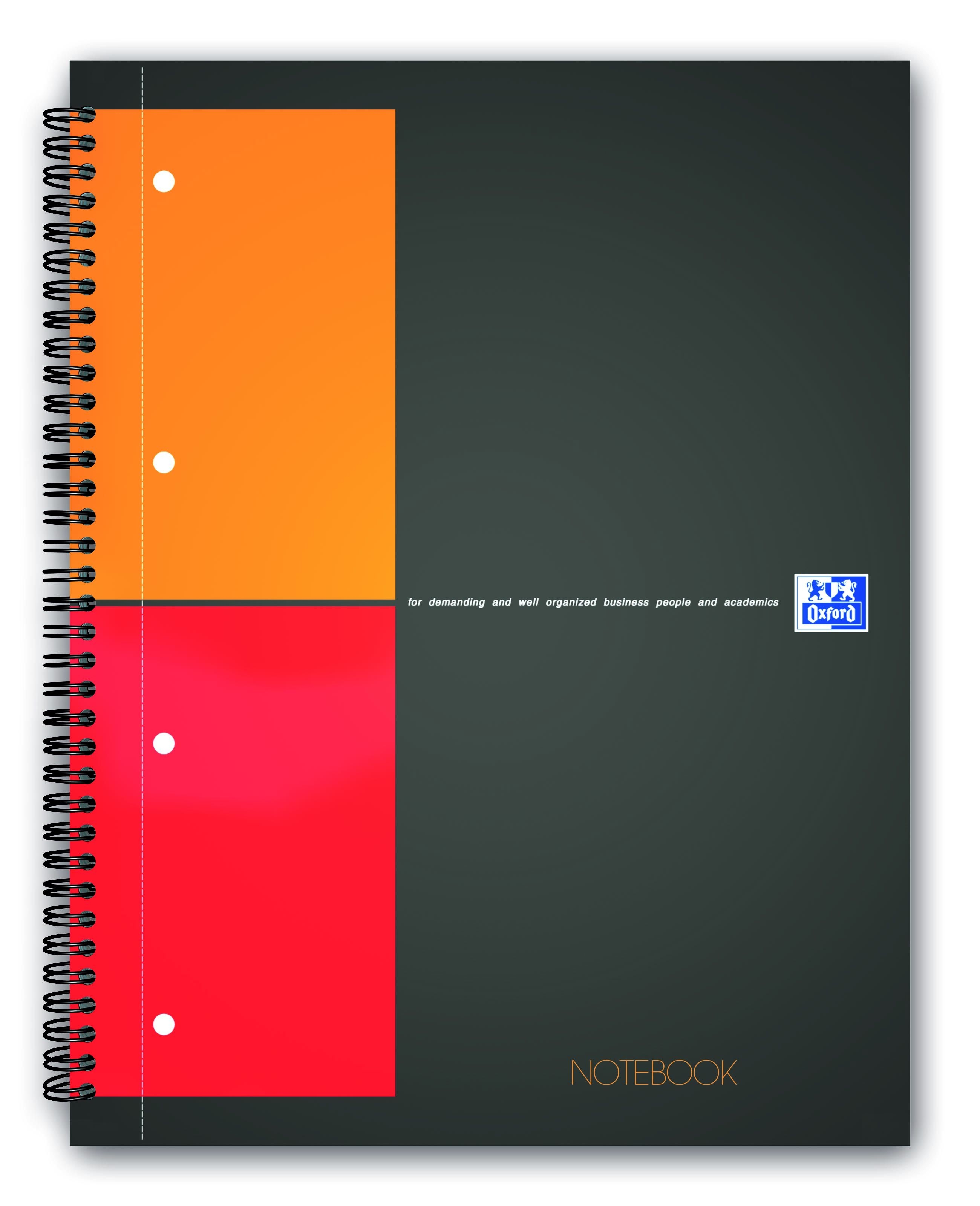 Zdjęcia - Naklejki i kartki Oxford Kołonotatnik  Notebook A4+ w kratkę - szary 
