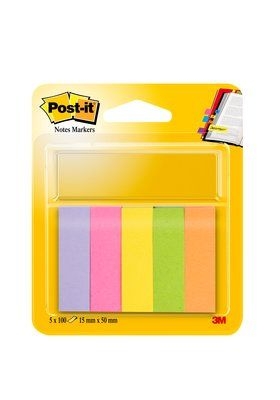 Zdjęcia - Naklejki i kartki Post-it Znaczniki papierowe 3M   15x50mm, 5x100k - mix kolor (670/5)