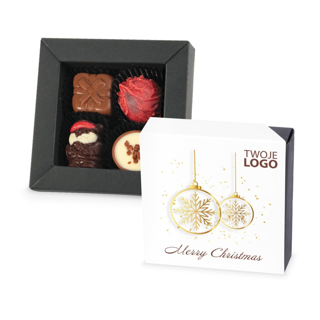Czekoladki na Boże Narodzenie Christmas Delights White no.2 z Twoim logo