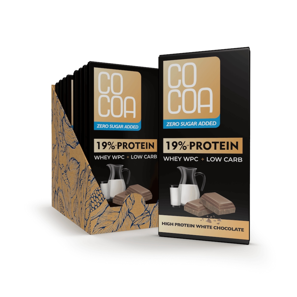 Czekolada proteinowa biała 0% added sugar x10