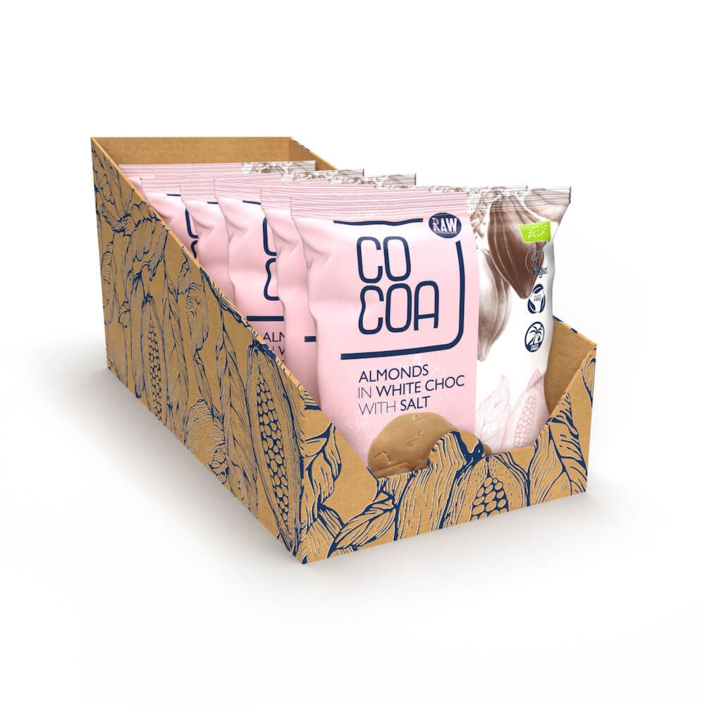 Migdały w białej czekoladzie z solą x7