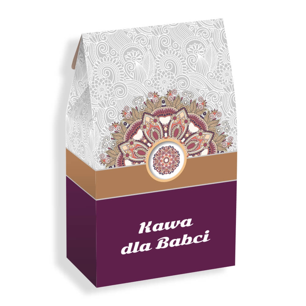 Gotowy zestaw prezentowy „dla Babci“ kawa aromatyzowana mielona PREMIUM mix różne smaki 10 szt. prezent upominek na Dzień Babci dla emerytki kobiety
