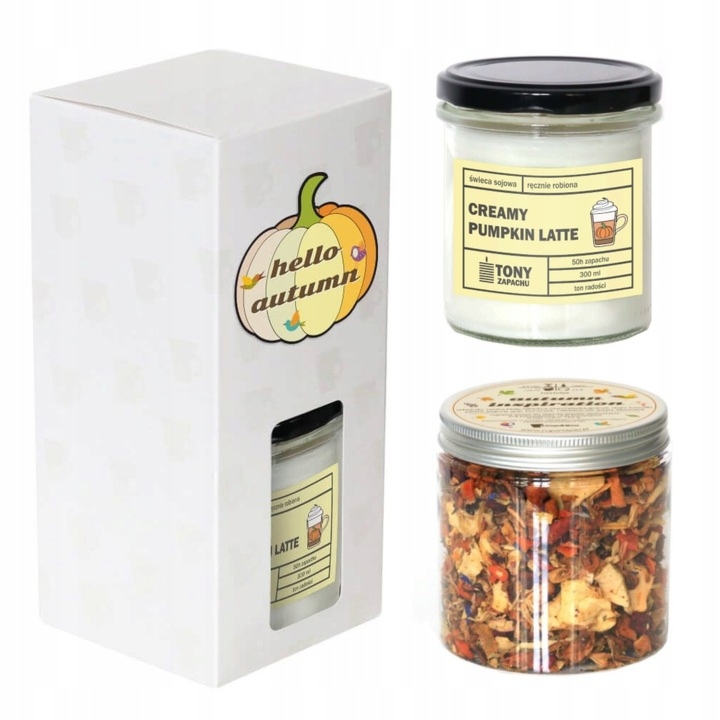 Zestaw Hello Autumn - Herbata i Świeca