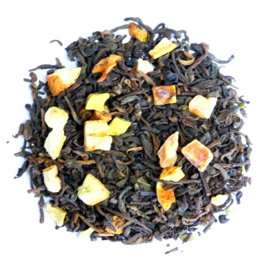 Liściasta herbata czerwona puerh GREJPFRUTOWA mango jabłka 190g