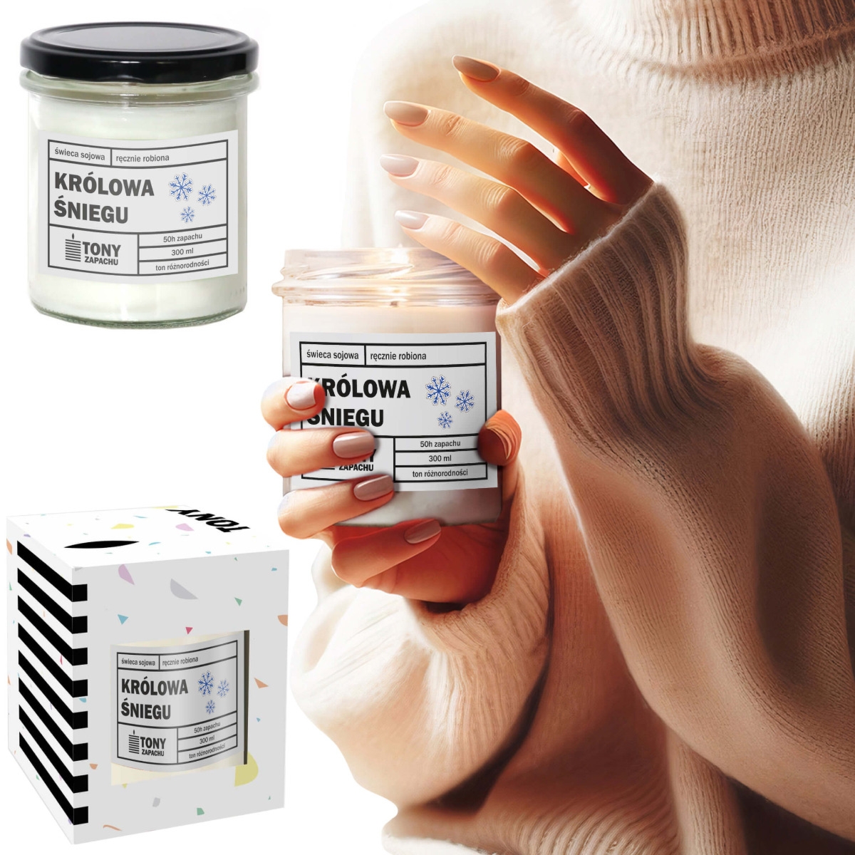 Świeca sojowa "KRÓLOWA ŚNIEGU"