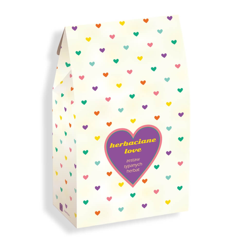 Gotowy zestaw prezentowy „Herbaciane Love“ herbata sypana PREMIUM różne smaki x10 prezent upominek na walentynki dla zakochanych żony kobiety faceta