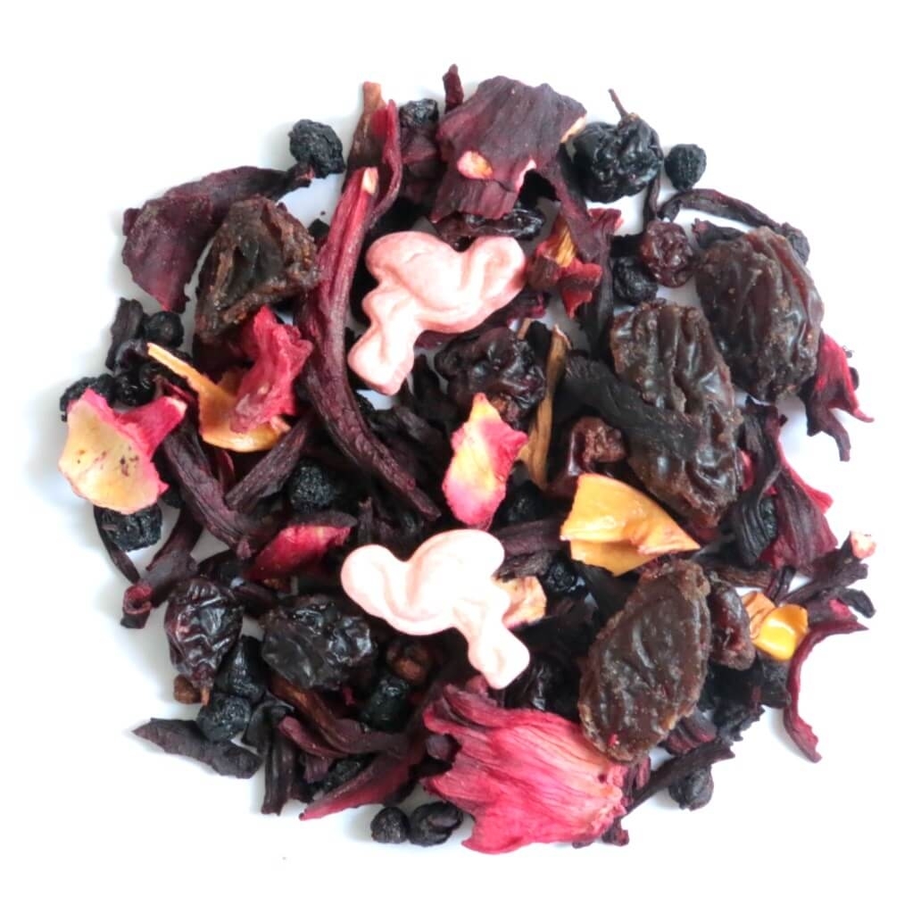 Herbata sypana owocowa Berry Flamingo jagody rodzynki hibiskus