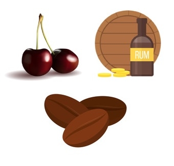 Kawa Arabica mielona lub ziarnista smakowa wiśnie w rumie 200g