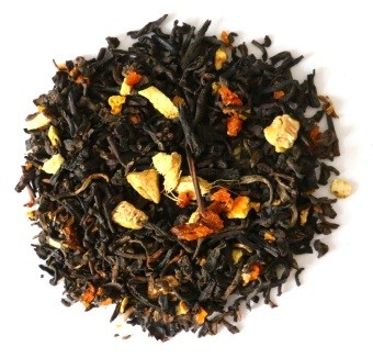 Liściasta herbata czerwona puerh POMARAŃCZE Z IMBIREM 170g