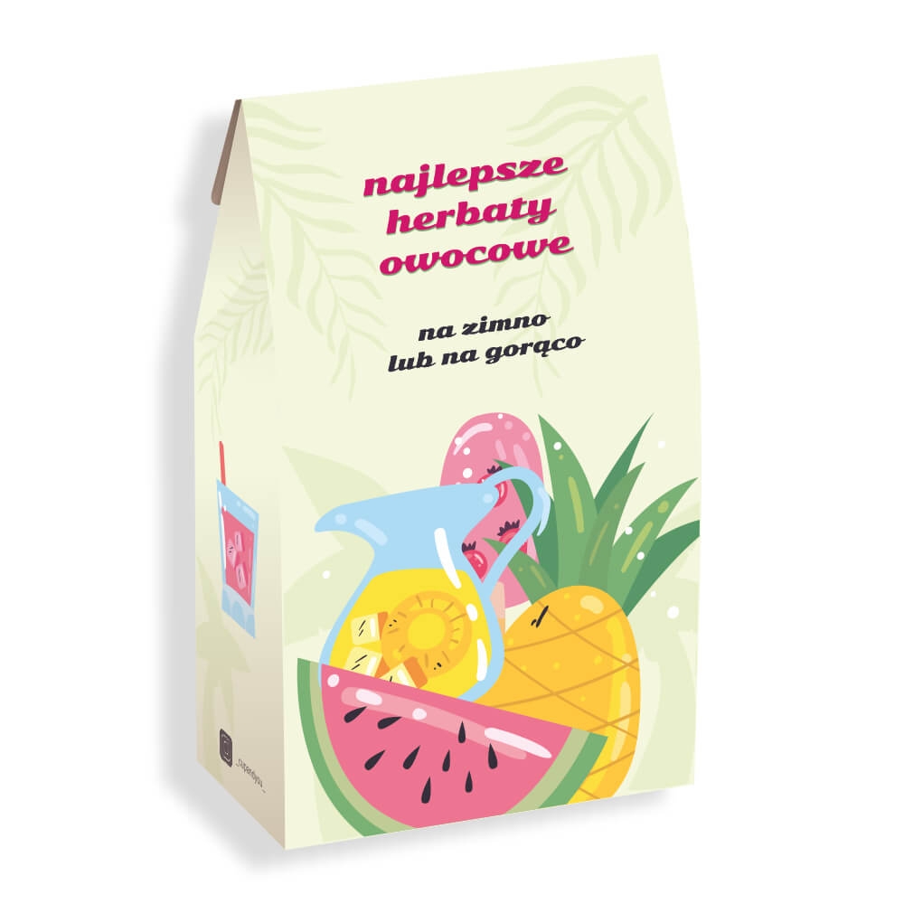Gotowy zestaw prezentowy „NAJLEPSZE OWOCOWE“ herbaty PREMIUM mix 10szt. zaparzacz prezent upominek Na każdą okazję dla kobiety faceta dziewczyny żony 