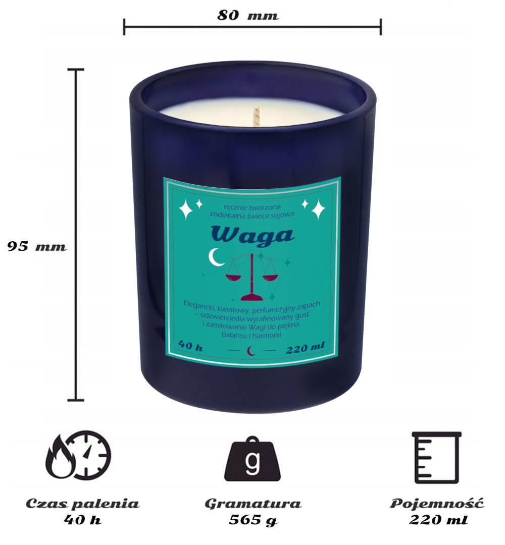 Świeca zodiakalna WAGA