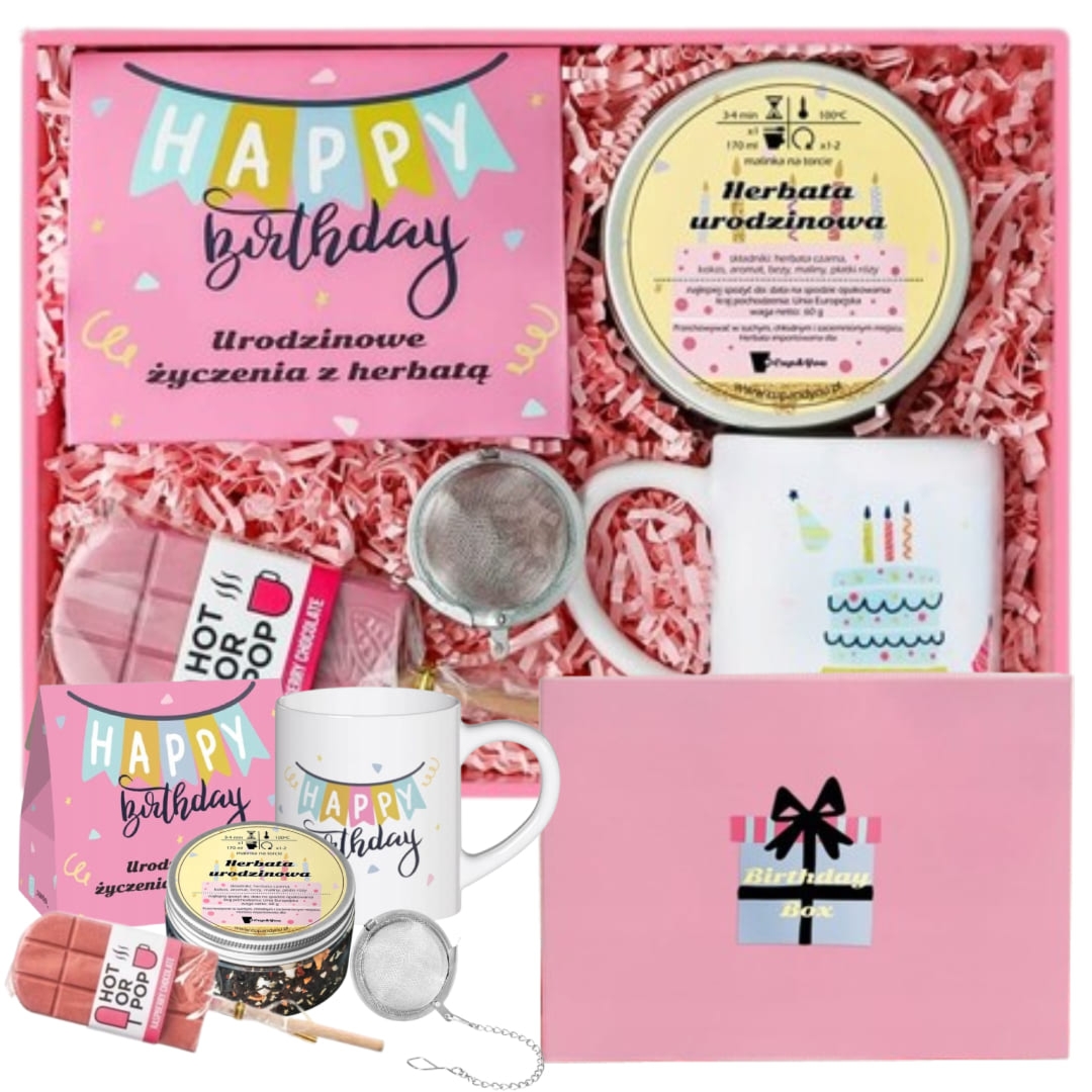 Zestaw BOX na urodziny Herbata