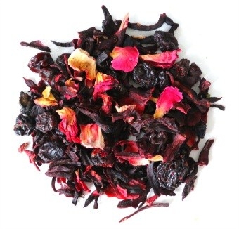 Sypana herbata owocowa CZERWONA RÓŻA hibiskus rodzynki 150g