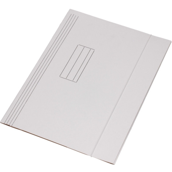 Teczka z gumką A4 biała papierowa nadruk