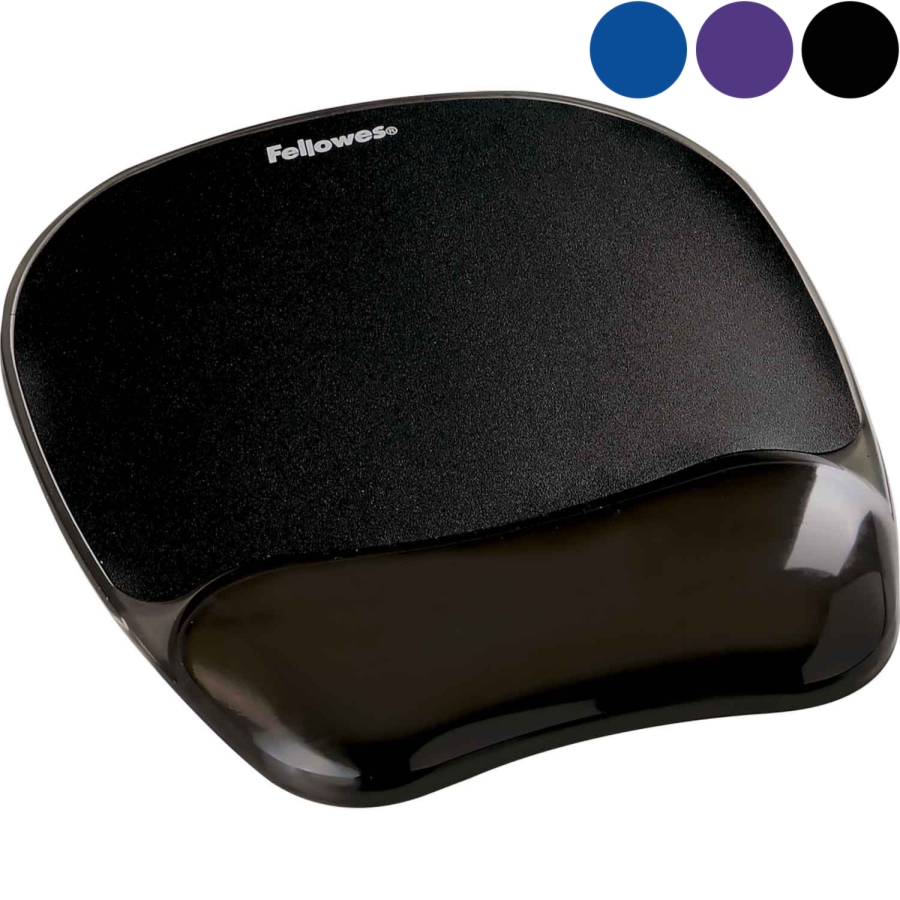 Podkładka pod mysz i nadgarstek żelowa czarna Fellowes