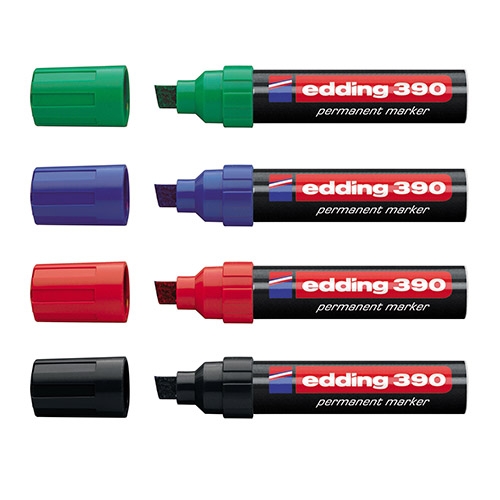 Marker ścięty permanentny gruby Edding 390