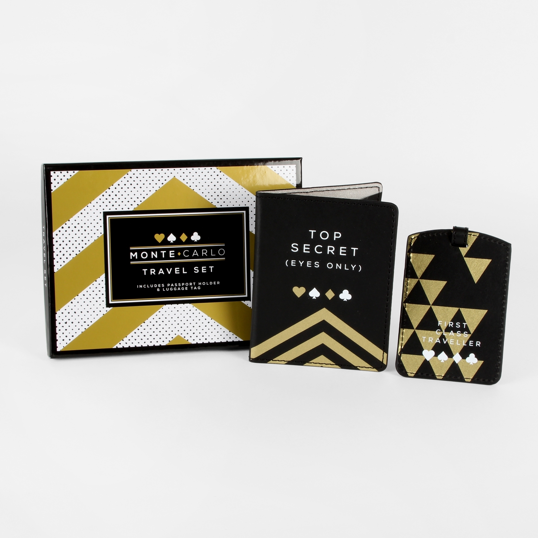Zestaw podróżny Monte Carlo, etui na paszport, zawieszka na bagaż