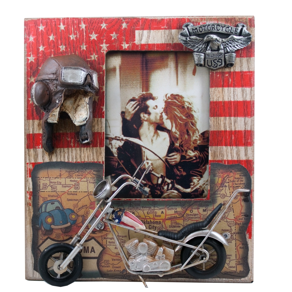 Ramka na fotografię dla motocyklisty w stylu retro