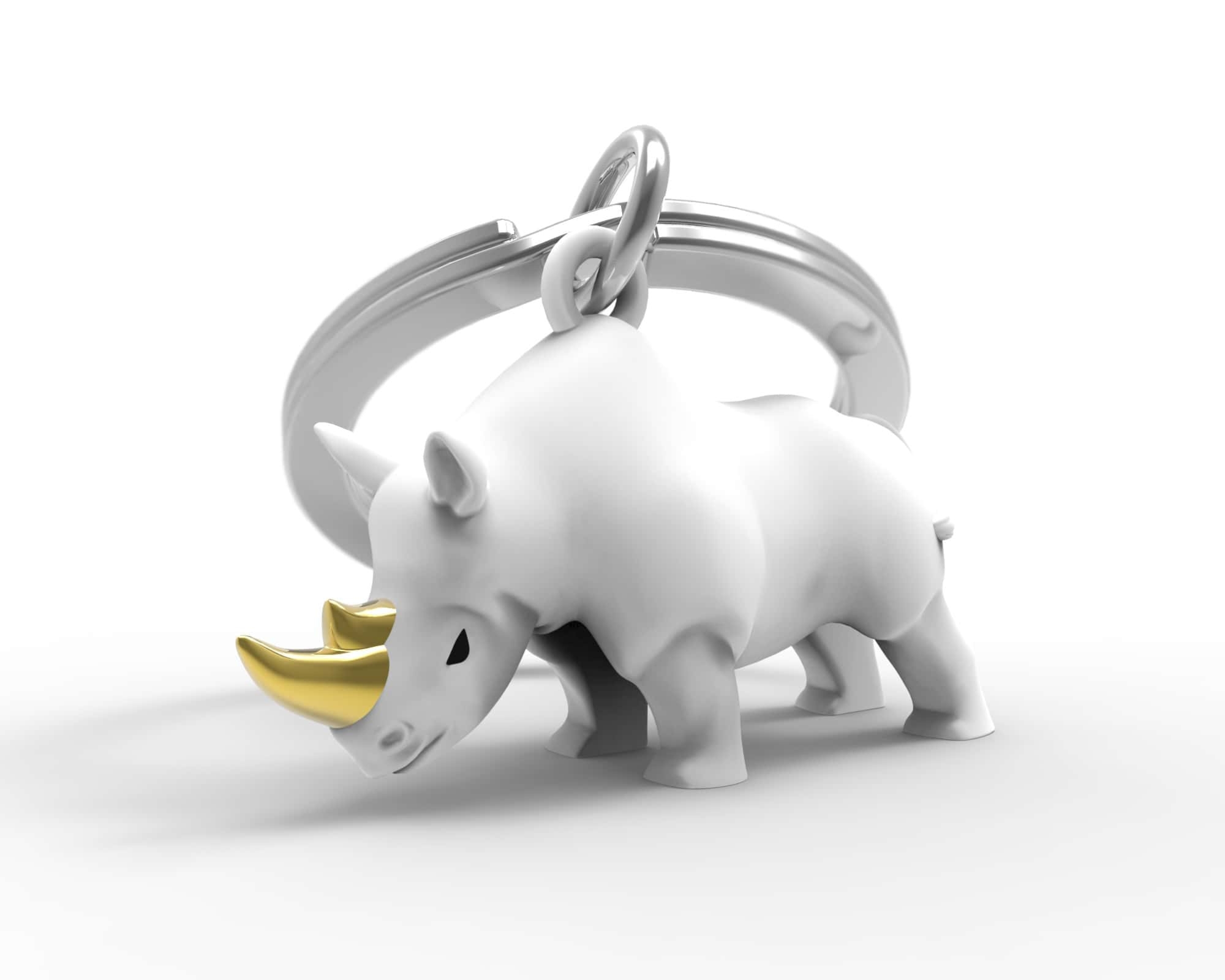 Brelok breloczek do kluczy nosorożec biały - Metalmorphose