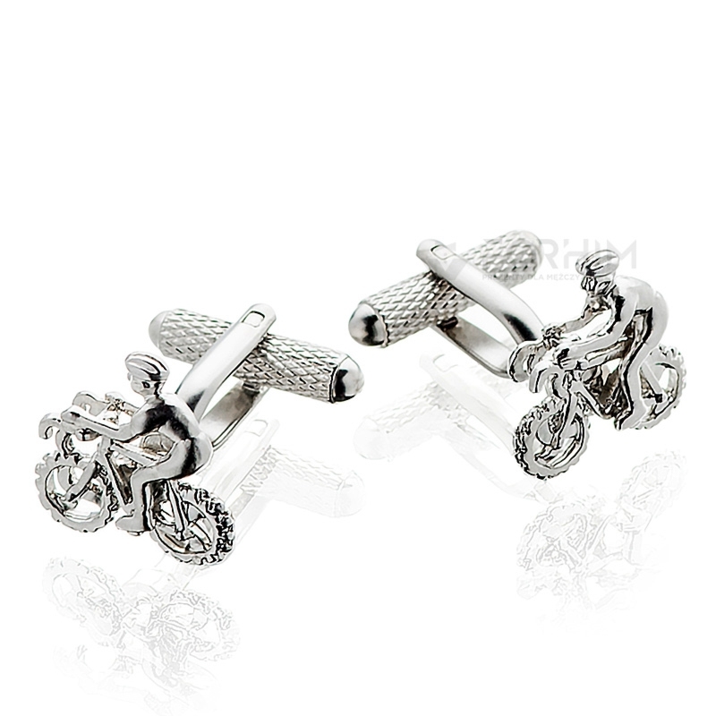 Spinki do mankietów Rowerzysta Onyx-Art London.