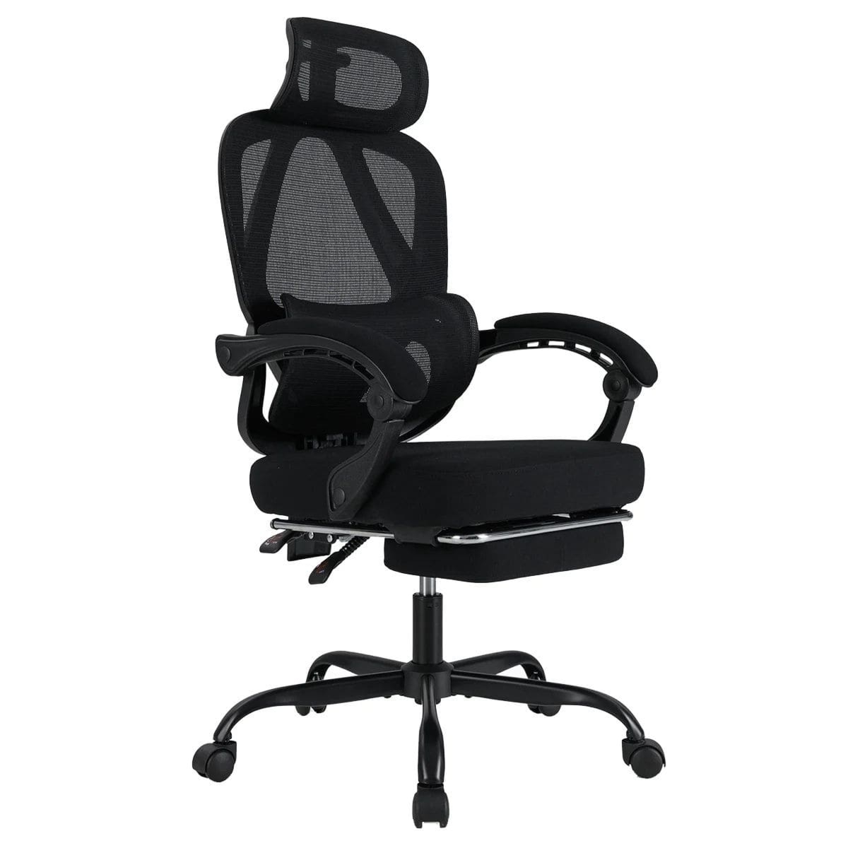 Ergonomiczne krzesło biurowe z wysuwanym podnóżkiem Costway