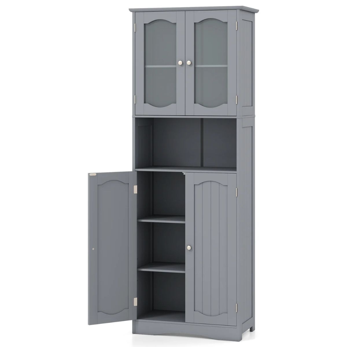 Wysoka szafka wolnostojąca kredens 164 cm Costway
