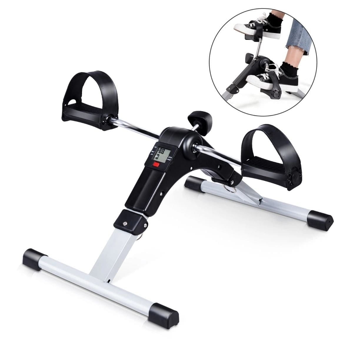 Stacjonarny mini rower treningowy z wywietlaczem LED i regulacj oporu